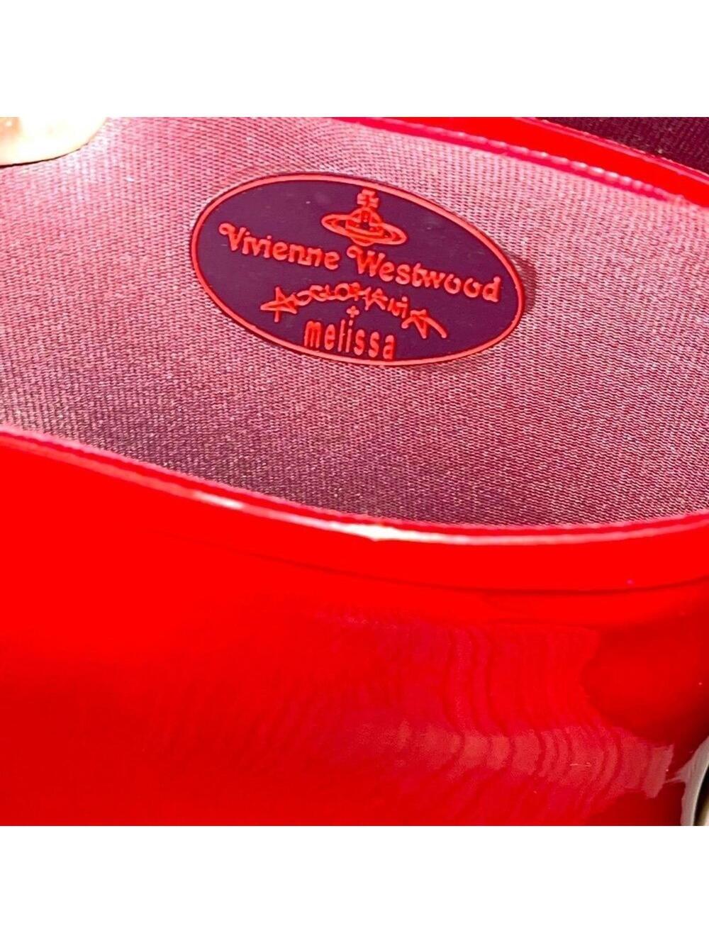 NWOT Vivienne Westwood x Melissa Rain Boots Women’s Size 8, Red, Made in Brazil - Picture 8 of 10